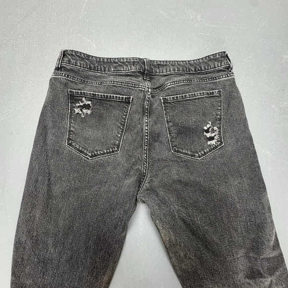 Eunina Jeans Women's 15/32 Juniors Black Denim Distressed Stretch Skinny Casual - Picture 8 of 15